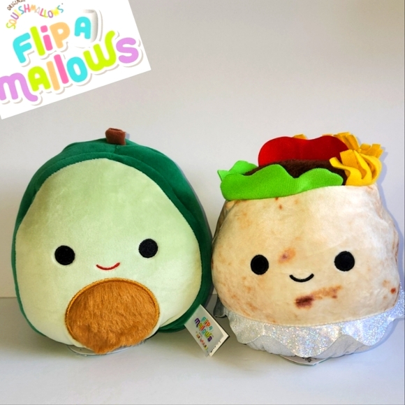 Austin 🔄 Bernardo 🥑🌯  Avacado & Burrito FlipAMallows ☆》NWT《☆ - Picture 1 of 7